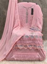 Faux Georgette Pink Festival Wear Embroidery Work Pakistani Suit